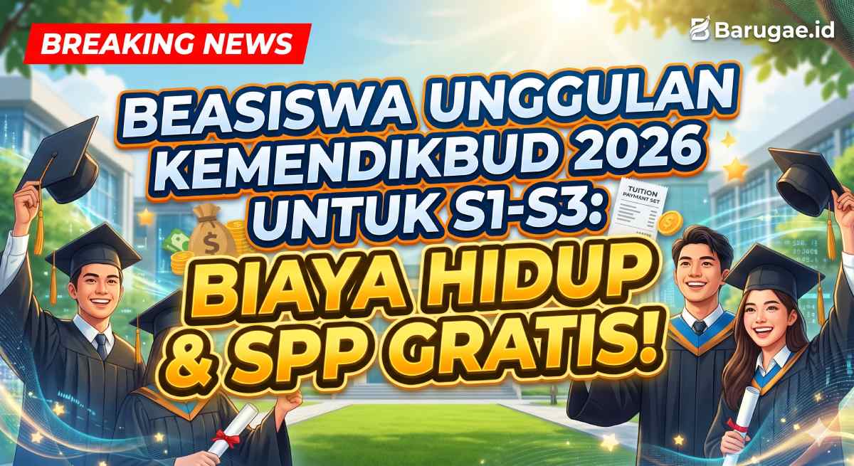 Beasiswa Unggulan Kemendikbud 2026 untuk S1-S3: Biaya Hidup & SPP Gratis!
