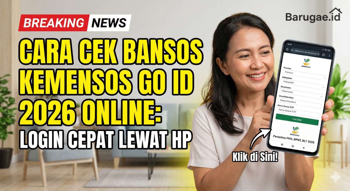 Cara Cek Bansos kemensos go id 2026 Online: Login Cepat Lewat HP