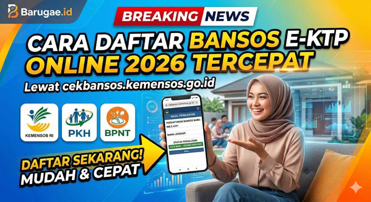Cara Daftar Bansos e-KTP Online 2026 Tercepat Lewat cekbansos.kemensos.go.id