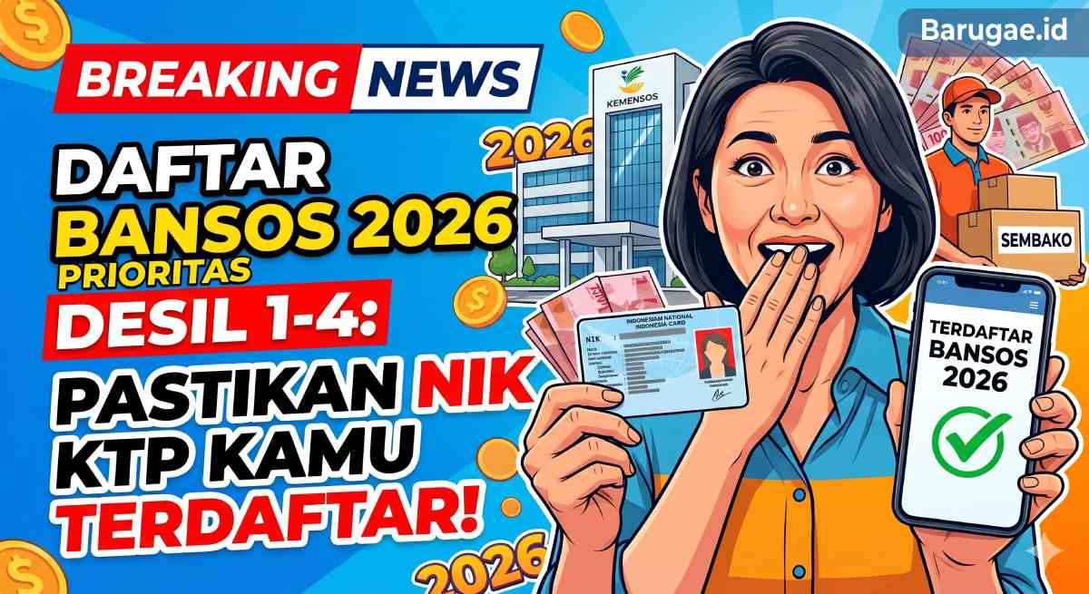 Daftar Bansos 2026 Prioritas Desil 1-4: Pastikan NIK KTP Kamu Terdaftar!