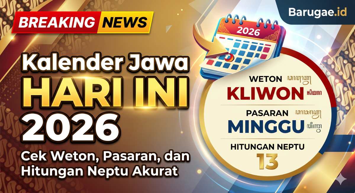 Kalender Jawa Hari Ini 2026: Cek Weton, Pasaran, dan Hitungan Neptu Akurat