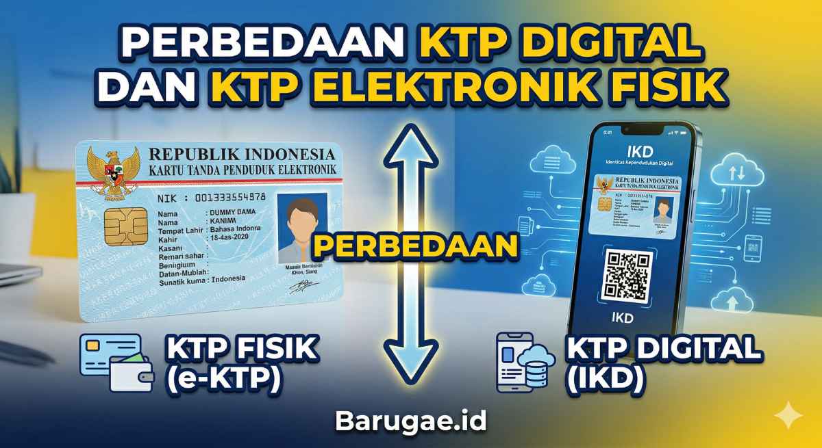 Perbedaan KTP Digital dan KTP Elektronik Fisik Perbedaan KTP Digital dan KTP Elektronik Fisik