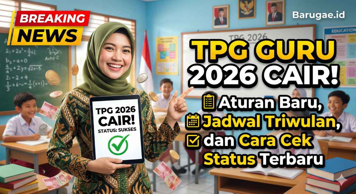 TPG Guru 2026 Cair! Aturan Baru, Jadwal Triwulan, dan Cara Cek Status Terbaru